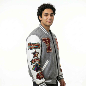Custom High Quality Men's Varsity Jacket Fashion Wool Chenille Embroidery College or <b>University</b> Style Men's Letterman Jacket - Product Image 2