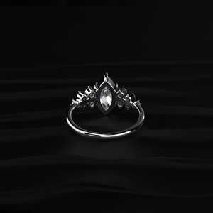 Bague personnalisable en moissanite taille marquise 2,05 carats, style unique, bijoux de fiançailles, fournisseur de bagues de mariée en or massif et platine - Product Image 4