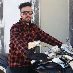 เสื้อแจ็คเก็ตนักขี่มอเตอร์ไซค์แบบถัก ระบายอากาศได้ดี สำหรับฤดูหนาว  หนัง  แขนยาว  ลายเรียบ  ป้องกันด้วยเคฟลาร์  สามารถเพิ่มโลโก้ตามสั่งได้ - Product Image 4