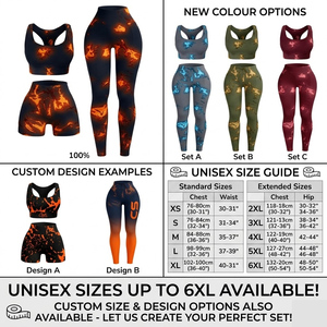 Découvrez notre ensemble de fitness unisexe slim fit à haute élasticité et sans coutures, sublimé |   Ensemble de vêtements de sport personnalisés assortis - Product Image 2