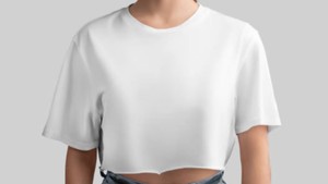 Women Cropped T Shirt 100% Cotton O Neck Short Sleeve Custom Print Casual Summer Tee - Product Image 1