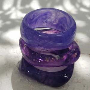 Handcrafted <b>Resin</b> Bangle Bracelet for Women, Artistic Colorful Statement Jewelry, Lightweight Fashion Accessory for Casual Wear - Product Image 1
