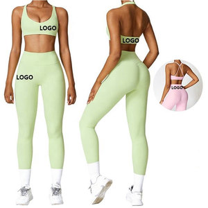 Conjunto de Yoga de Alta Elasticidad para Mujer, Ropa Deportiva Transpirable de Secado Rápido, Conjunto de Leggings para Fitness - Product Image 1
