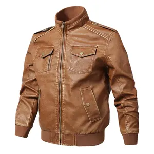 Veste en cuir de haute qualité pour hommes, style urbain, couleur personnalisable, 100 % cuir, modèle 2026, en vente - Product Image 3