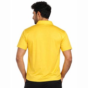 Camiseta Deportiva Informal Elegante para Hombre, Amarilla y Negra, de Manga Corta, de Secado Rápido, Transpirable, de Tela de Punto de Poliéster - Product Image 3