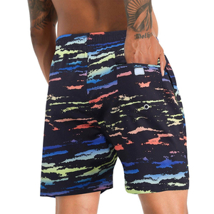 Custom Logo Mens Swim Shorts Trunks 5 Inch Swimwear Quick Dry Beach Shorts Double <b>Layer</b> Board Shorts With Pockets - Product Image 3