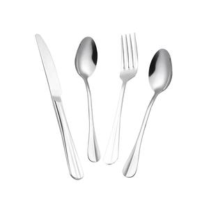 Ensemble de couverts en acier inoxydable Simplicity avec long manche Couverts fantaisie argent mat poli Design unique pour la rentrée scolaire - Product Image 6