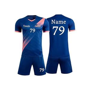 Camiseta de Fútbol Personalizable al por Mayor, Transpirable, de Manga Corta, Cuello en V, 100% Poliéster, Uniforme de Alta Calidad para Hombre, Conjunto de Ropa Deportiva - Product Image 4