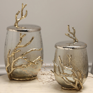 Creativo y Elegante Tarro Redondo de Metal con Tapa y Diseño Floral Esmaltado, Utensilios de Cocina, Accesorios para Hierbas - Product Image 4