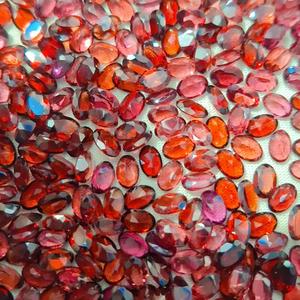 Amazing Natural <b>Red</b> Garnet Cut Stone 5x7mm 6x8mm Oval Shape Loose Gemstone for Jewelry Making 100 Cts 1 <b>Box</b> - Product Image 1