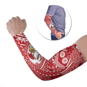 Manches longues en soie glacée imprimées Noël, motif rouge et blanc, protection solaire UPF50+, unisexe, pour activités de plein air - Product Image 1
