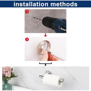 Porte-rouleau de papier toilette mural en acier inoxydable SUS304 de qualité supérieure, résistant à la rouille, pour salle de bain et cuisine, porte-papier de qualité supérieure - Product Image 3