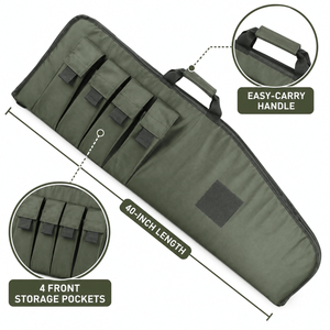 Estuche para equipo de 40 pulgadas, suave, con 4 bolsillos frontales, acolchado, bolsa de almacenamiento larga, asa de transporte, cremallera de longitud completa - Product Image 2