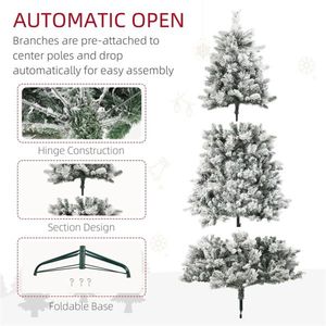 Albero di Natale Realistico in PET da 2,3 m, Pre-Illuminato a Batteria, Personalizzabile, di Alta Qualità, Grande Albero Innevato per Esterni 300cm - Product Image 4