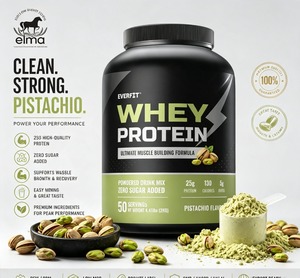 Elma Food Whey <b>Protein</b> Concentrate Shake Powder Vanilla Chocolate Strawberry Custom Formula Halal GMP HACCP Sports Manufacturer - Product Image 1