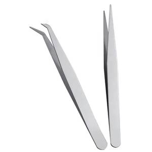 Pince à épiler chirurgicale Morje en acier inoxydable de précision avec pointe lisse, prise en main parfaite et longueur de 10 mm pour l'extension des cils - Product Image 3