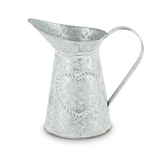 Macetero de Metal Galvanizado Vintage al por Mayor, Jarrón Grande Estilo Rústico con Asas Dobles para Decoración del Hogar y Jardín - Product Image 5