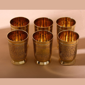 Gobelet en laiton de luxe royal, réutilisable, anti-fuite, grande capacité, cadeau de mariage, pour la maison et le bureau, motif floral, très vendu, compatible lave-vaisselle - Product Image 3