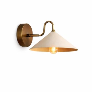 Modern Brass Finish Geometric Cone Shade E27 Halogen <b>Wall</b> <b>Sconce</b> for Home Office - Product Image 3