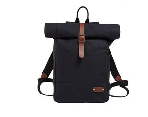 กระเป๋าเป้ผ้าแคนวาสวินเทจแบบม้วนปิดพร้อมฝาปิดด้านบน ความจุ 20-35 ลิตร - Product Image 2