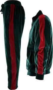 Ensemble de survêtement en velours pour homme, 2 pièces, veste zippée intégrale et pantalon, tenue de jogging en velours - Product Image 6