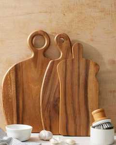 Planche à découper en bois pour la préparation des aliments et bloc de boucher, forme rectangulaire, épaisseur 2,0 cm, compatible lave-vaisselle - Product Image 4