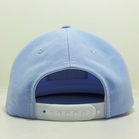 Casquette Snapback Homme Bleu Clair à 5 Panneaux, Profil Moyen, Visière Plate, Qualité Supérieure, Logo Personnalisé, Vente en Gros, pour Streetwear et Activités de Plein Air