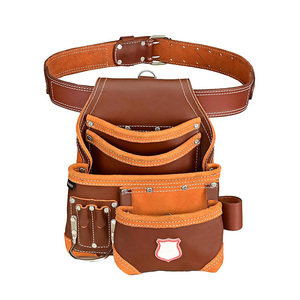 Wholesale Genuine Leather Professional <b>Carpenters</b> <b>Tool</b> Belt Set Pouches Combo Bag Custom Design Industrial Leather <b>Tool</b> Belt - Product Image 6