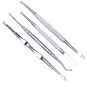 Stainless Steel Premium Double Sided Curved Blade <b>Nail</b> Dead Skin Remover Cuticle Pusher Wide Jaw Opening for Hand Foot Use HABI - Product Image 1