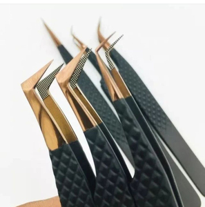 Eyelash Tweezer Fiber Tip Tweezers Custom Logo Private <b>Label</b> Stainless Steel Professional Fiber Tip Eyelash Tweezers Wholesale - Product Image 5