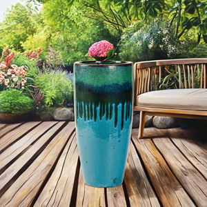 Yixing Zisha กระถางดินเผาสีม่วงเซรามิกทรงสูงเครื่องปั้นดินเผาหยาบเหยือกพืชอวบน้ำสไตล์หน้าผาเครื่องประดับสวนลดราคา - Product Image 2