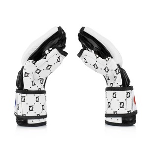 Guantes de MMA de cuero de vaca de media punta, fabricados en fábrica al por mayor RTS, guantes profesionales de artes marciales Fairtex con nudillos divididos. - Product Image 4