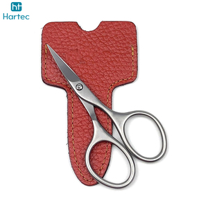 Pochette en cuir de luxe, ciseaux à cuticules et à ongles en acier inoxydable, outil de manucure de haute précision, ciseaux à ongles avec manche en acier - Product Image 4