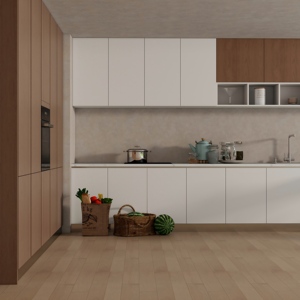 Gabinetes <span class=keywords><strong>de</strong></span> <span class=keywords><strong>Cocina</strong></span> <span class=keywords><strong>Modernos</strong></span> <span class=keywords><strong>de</strong></span> Melamina OEM, Gabinetes Personalizados Blancos y <span class=keywords><strong>de</strong></span> Madera MDF con Estante Abierto y <span class=keywords><strong>Electrodomésticos</strong></span> Integrados para Proyectos OEM - Product Image 2