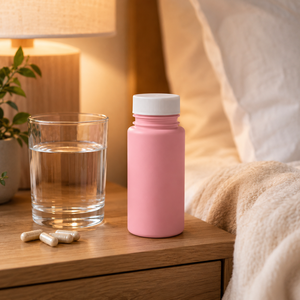 Custom PET Plastic Jar 5ml-2000ml Opaque <b>Pink</b> Color <b>Sprayed</b> Screw Lid for Vitamin Capsule Supplement Packaging - Product Image 4