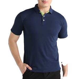 Camisetas Deportivas de Golf para Hombre, al por Mayor, de Alta Calidad, 100% Algodón, Color Sólido, Transpirables, Antiarrugas - Product Image 2