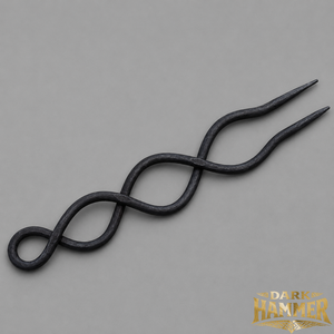 Hand Forged Iron Serving Fork with Twisted <b>Loop</b> Handle - Product Image 2