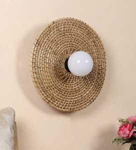 Hand woven rattan wall lamp shades rectangle <b>sconce</b> supplier price high quality <b>lighting</b> <b>sconces</b> - Product Image 4