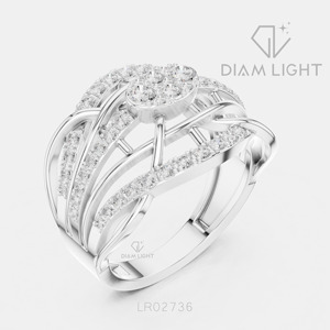 Bague de mariage en or blanc 14 carats avec diamant de laboratoire certifié IGI, taille ronde 0,761 CT, bijou raffiné, cadeau pour fiançailles, mariage ou anniversaire - Product Image 2