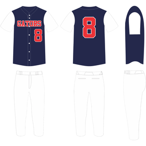 Custom Sublimation <b>Baseball</b> Jersey Men's Short Sleeve Full Button Performance Uniform Pants Quick Dry Team Sportswear OEM - Product Image 4