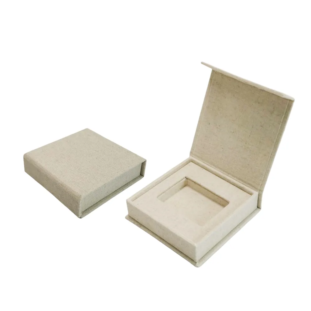 Hot-selling High Quality Hand Made Luxurious LINEN magnetic gift box custom inserts magnetic lid boxes for gift pack