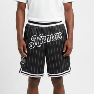Shorts de basketball pour hommes 100 % polyester respirant, vente en gros, vêtements de sport décontractés, pantalons courts grande taille, design en maille - Product Image 5