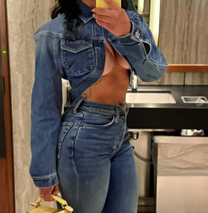 Embroidery Ready Women Denim <b>Jacket</b> Plain Blank Jean Coat for Customization - Product Image 3