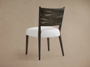 Chaise de salle à manger moderne en teck massif avec corde tressée à la main et assise en tissu rembourré pour un mobilier élégant de restaurant et de café - Product Image 4