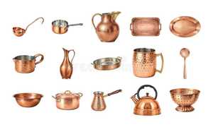 Modern Hammered Copper Cookware <b>Set</b> Round Metal Dishwasher Safe Eco-Friendly Leak-Proof <b>Pots</b> and Pans with Stainless Steel Lids - Product Image 4