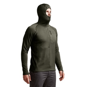 Sweat à capuche de chasse pour homme, manches longues, couleur unie, coupe-vent, respirant, évacuant l'humidité, haut d'extérieur pour l'hiver - Product Image 2