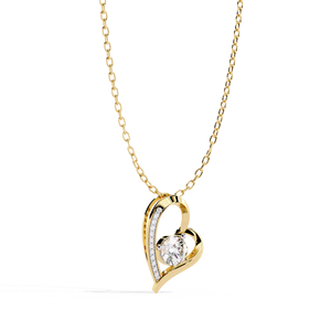 Classic 14K <b>Solid</b> <b>Gold</b> IGI Certified Round Cut Set Lab Diamond Solitaire <b>Pendant</b> Necklace for Women Party Gift - Product Image 1