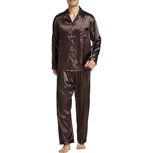 Premium Lounge Wear <b>Men</b> Night Suit Short Sleeve Crew Neck Shorts <b>Set</b> Elastic Waist Soft Breathable Lightweight Summer <b>Pajamas</b> - Product Image 1