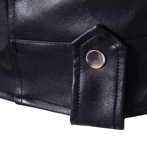 Veste en cuir pour homme, nouvelle mode, respirante, coupe-vent, en cuir, style bomber, très vendue - Product Image 5