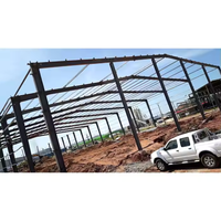 QCF008 Structure en acier préfabriquée à faible coût et à grande portée, construction de bâtiment à ossature métallique personnalisée, hangar/garage/barn
